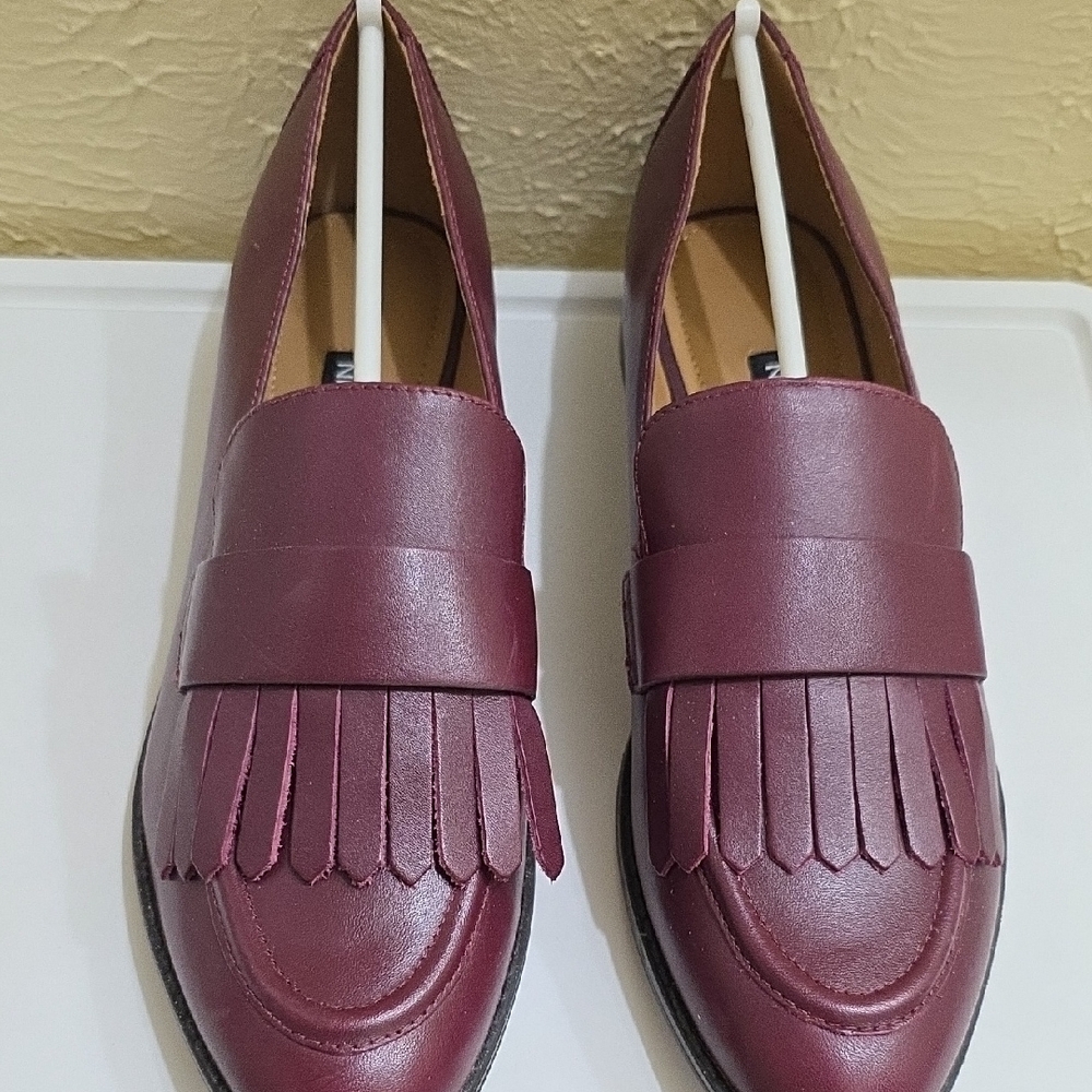 Brand New Nine West Women's Owyn Loafers In Dark Red